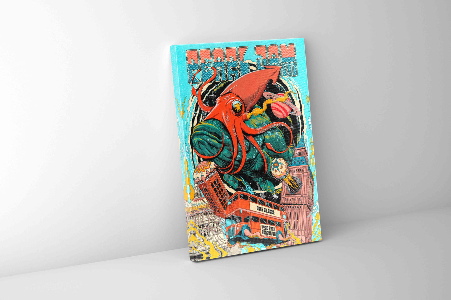 Pearl Jam  London Poster -Canvas Music Lovers