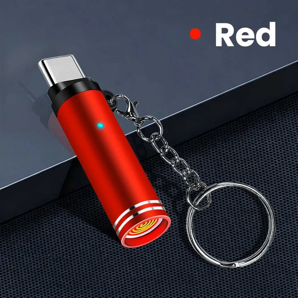 Mini Type C Mobile Phone Cigarette Lighter Air Blowing Cigarette Lighter Outdoor Safety USB C Lighter Adapter For iPhone 17 Pro