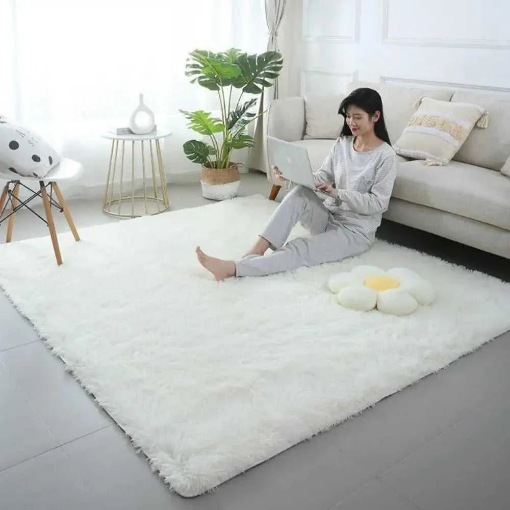 VIKAMA Tie-Dye Plush Carpet Living Room Decoration Soft Fluffy Home Mat Children's Room Baby Crawling Non-Slip Blanket Éditions Traditions & Modernité Inc. 186083195;20260613;1781386245LjUFR