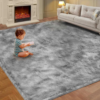 VIKAMA Tie-Dye Plush Carpet Living Room Decoration Soft Fluffy Home Mat Children's Room Baby Crawling Non-Slip Blanket Éditions Traditions & Modernité Inc. 186083195;20260613;1781386245LjUFR