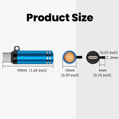 Mini Type C Mobile Phone Cigarette Lighter Air Blowing Cigarette Lighter Outdoor Safety USB C Lighter Adapter For iPhone 17 Pro