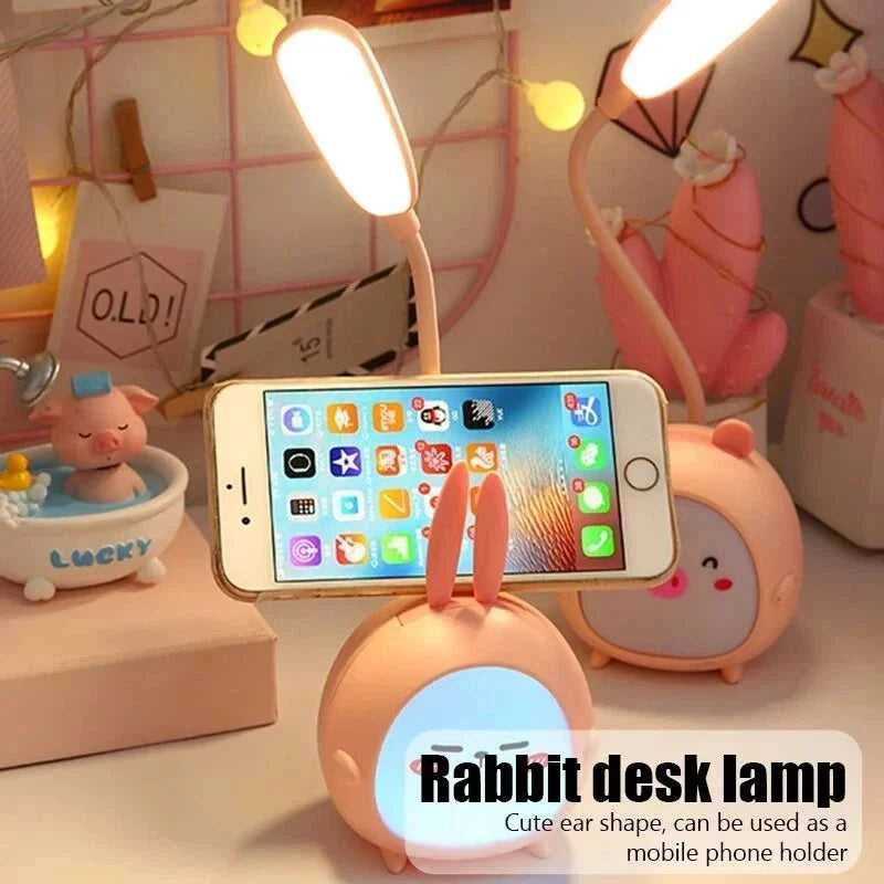 USB LED Desk Lamp Rabbit Light Cute Cartoon Lamp USB Rechargeable LED Reading Light Eye Protection Colorful Night Light New Éditions Traditions & Modernité Inc. 184322838;2026054;1777904491BgfRc