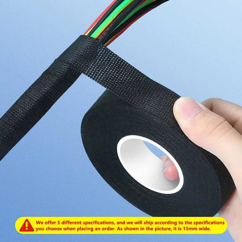 iLMH High Temperature Wire Harness Cloth Tape Automotive Cable Loom Heatproof Fabric Adhesive Tape, Engine Electrical Insulation