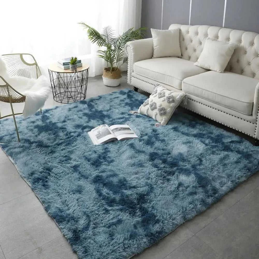 VIKAMA Tie-Dye Plush Carpet Living Room Decoration Soft Fluffy Home Mat Children's Room Baby Crawling Non-Slip Blanket Éditions Traditions & Modernité Inc. 186083095;20260613;1781386246erLZW