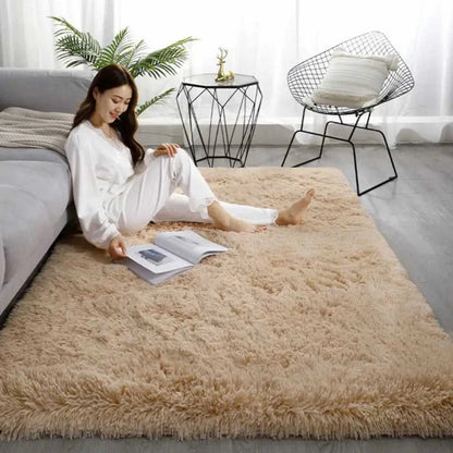 VIKAMA Tie-Dye Plush Carpet Living Room Decoration Soft Fluffy Home Mat Children's Room Baby Crawling Non-Slip Blanket Éditions Traditions & Modernité Inc. 186083195;20260613;1781386245LjUFR