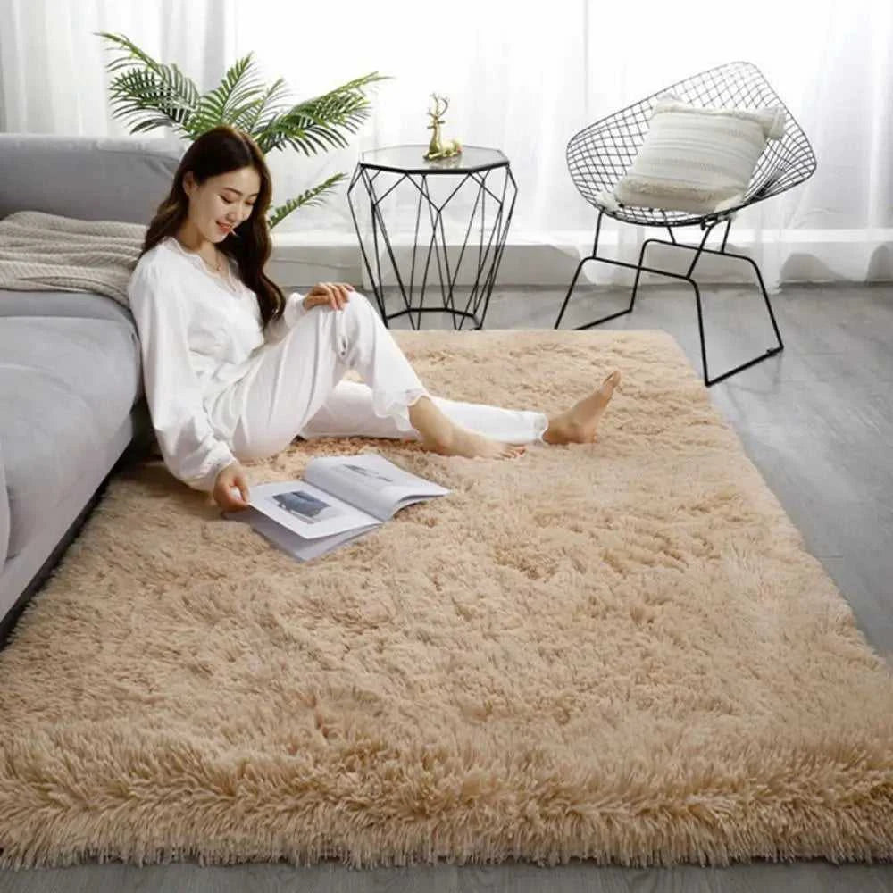 VIKAMA Tie-Dye Plush Carpet Living Room Decoration Soft Fluffy Home Mat Children's Room Baby Crawling Non-Slip Blanket Éditions Traditions & Modernité Inc. 186083095;20260613;1781386246erLZW