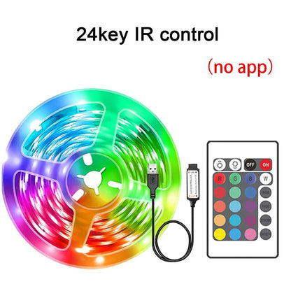 RGB Led Strip Lights 5m 10m 20m 30m Led Room Light with APP Control Flexible Ribbon Luces Led Tape for Room Bedroom Decoration Éditions Traditions & Modernité Inc. 186083046;20260613;1781386185IwkCp