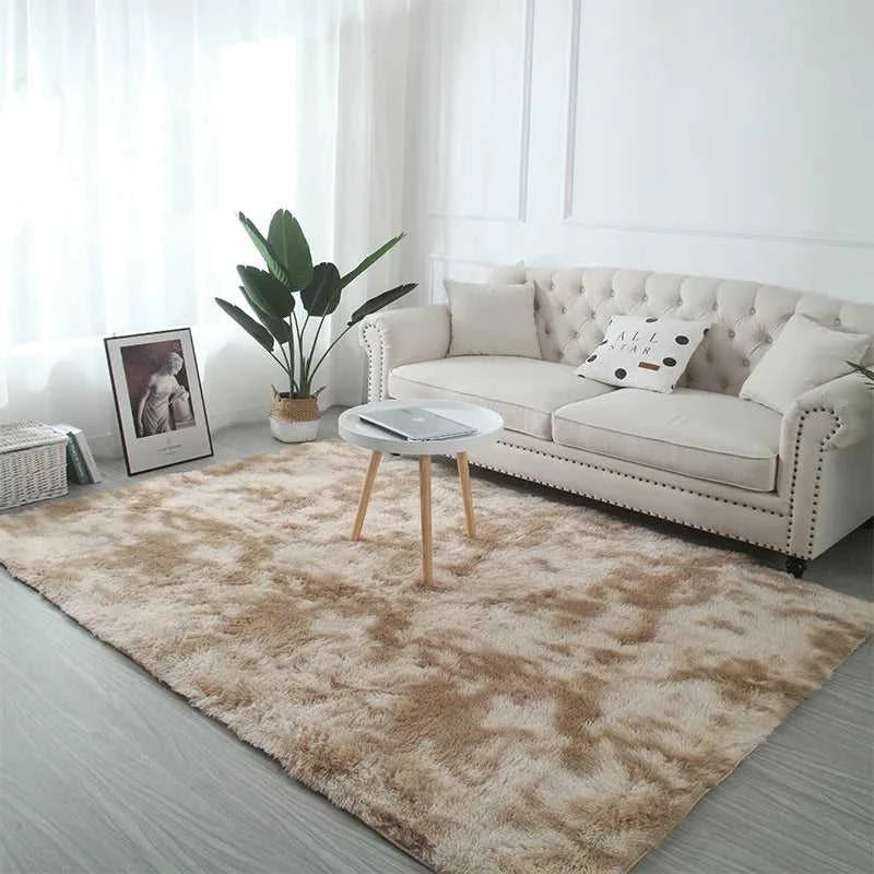 VIKAMA Tie-Dye Plush Carpet Living Room Decoration Soft Fluffy Home Mat Children's Room Baby Crawling Non-Slip Blanket Éditions Traditions & Modernité Inc. 186083095;20260613;1781386246erLZW