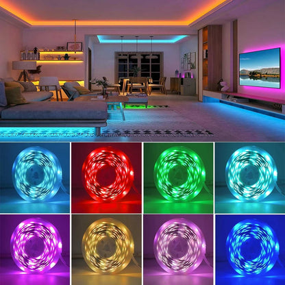 RGB Led Strip Lights 5m 10m 20m 30m Led Room Light with APP Control Flexible Ribbon Luces Led Tape for Room Bedroom Decoration Éditions Traditions & Modernité Inc. 186083046;20260613;1781386185IwkCp