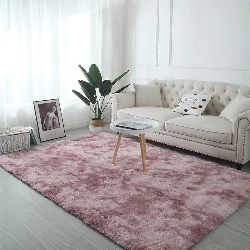 VIKAMA Tie-Dye Plush Carpet Living Room Decoration Soft Fluffy Home Mat Children's Room Baby Crawling Non-Slip Blanket Éditions Traditions & Modernité Inc. 186083095;20260613;1781386246erLZW