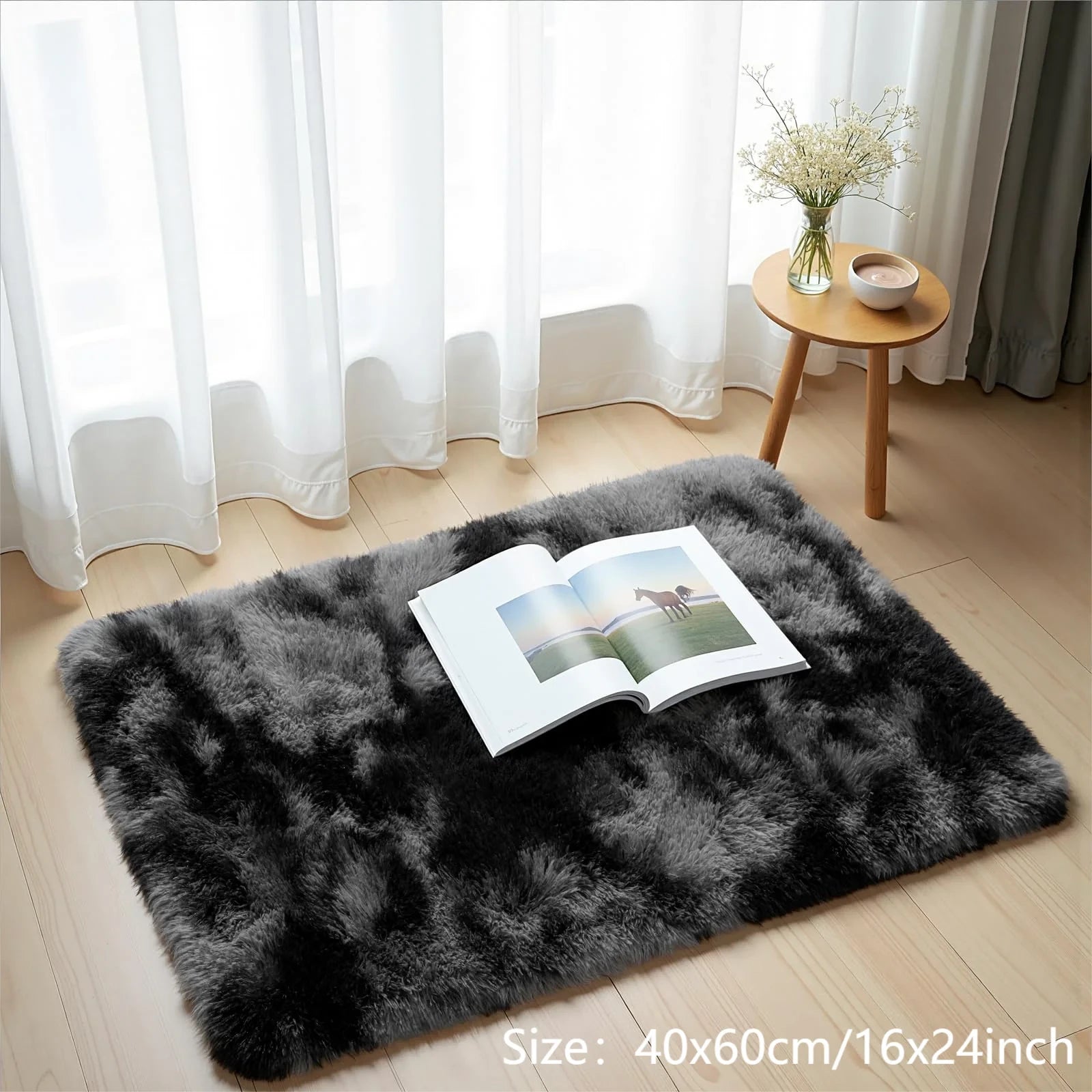 VIKAMA Tie-Dye Plush Carpet Living Room Decoration Soft Fluffy Home Mat Children's Room Baby Crawling Non-Slip Blanket Éditions Traditions & Modernité Inc. 186083095;20260613;1781386246erLZW